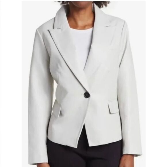 BCBGMAXAZRIA Vegan Leather Blazer Size Small - Picture 1 of 9